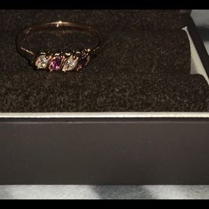 Rose gold and diamond ring